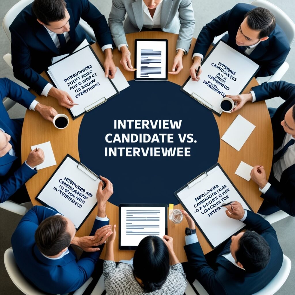 Interview Candidate vs. Interviewee